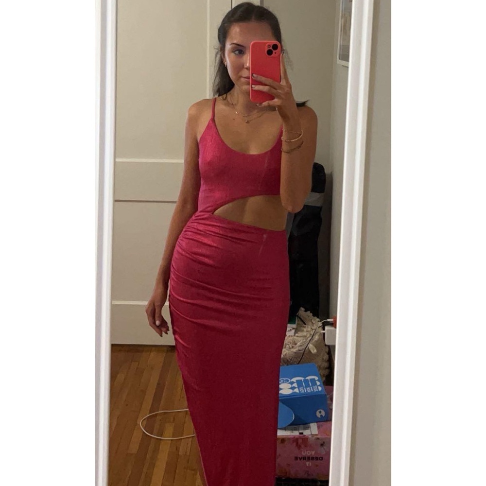 Revolve Superdown Pink Cutout Dress